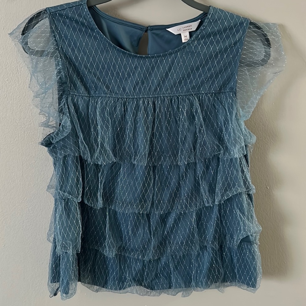 LC Blue Sparkle Blouse